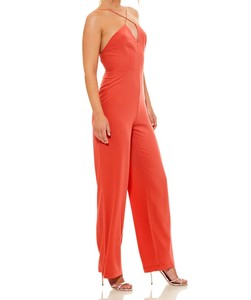 Mono elegante de verano para mujer, sin mangas, con cuello halter, de poliéster 100% tejido, de secado rápido, transpirable, largo hasta la rodilla, con cintura media. - Product Image 4