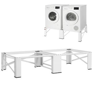 Robusto Piedistallo in Acciaio per Lavatrice, Altezza 12 Pollici, Capacità di Carico 700 Libbre, Piedini Antiscivolo 28,3 X 28,3 per Hotel - Product Image 1