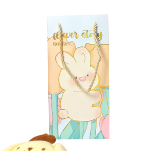 Sac cadeau personnalisé en papier histoire de fleurs (24.5x12x10cm) Emballage kraft écologique avec poignée pour la vente au détail, les fêtes, les cadeaux (Style 03) - Product Image 2