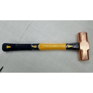 Martillo de punta cruzada de latón duradero de 500 g con mango de fibra de vidrio, antichispas, de superficie blanda, equipo industrial de taller de alta resistencia - Product Image 6