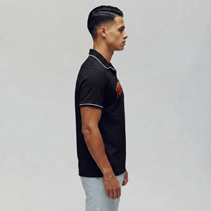 OEM/ODM T-shirt à manches courtes en coton 100% tricoté pour homme, avec logo brodé personnalisé, respirant, de haute qualité, couleur unie - Product Image 5