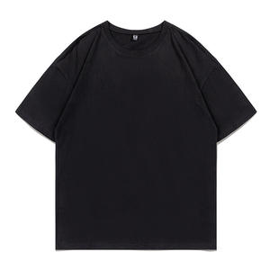 เสื้อยืดแขนสั้นสีส้มทรงโอเวอร์ไซส์สำหรับผู้ชาย คอกลม ผ้าถัก สีพื้นเรียบ ทรงพอดีตัว - Product Image 6
