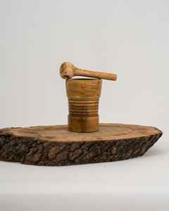 Mortier et pilon en bois massif, outil de cuisine manuel, écologique, pour broyer les herbes et les épices, 146, moulin à épices traditionnel - Product Image 2