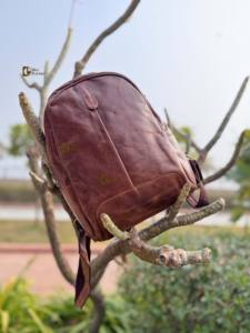 Mochila de Cuero Genuino Hecha a Mano, Mochila Unisex Multiusos, Mochilas Escolares, Mochila de Viaje Vintage - Product Image 5