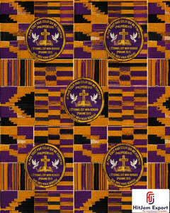 Tela Africana Kente Premium para Iglesias, Impresión de Cera Personalizada, Fábrica Textil, Fabricante de Uniformes Religiosos - Product Image 2