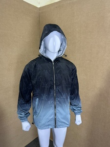 Nouvelle veste de course à capuche dégradée, imperméable, respirante, coupe-vent, légère, zippée, pour activités de plein air - Product Image 1