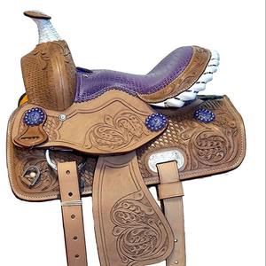 Silla de Montar Occidental de Cuero Genuino de Alta Calidad, Juego de Arreos para Caballos, para Montar en Ranchos, Senderos, Entrenamiento y Uso Diario, Proveedor Indio - Product Image 1