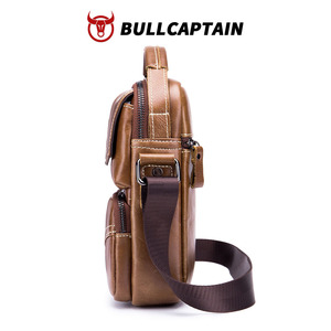 กระเป๋าหนังแท้ BULLCAPTAIN สำหรับผู้ชาย สะพายไหล่/คาดลำตัว หนังวัวชั้นบนสุด  ใช้งานได้หลากหลาย  รับผลิตแบบ OEM ODM - Product Image 6