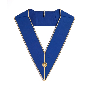 Collier de régalia maçonnique artisanal haut de gamme, brodé à la main avec bordure dorée en bullion, fournisseur britannique de régalia de loge de haute qualité - Product Image 2