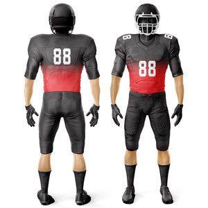 Youth American Football Uniform Rugby Jersey Sports Club Sets Vintage <b>Compression</b> Breathable Polyester Team Player Uniform - Product Image 1
