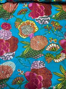 Organic Hand Block Woven Cotton Cambric <b>60x60</b> Fabric for Dresses Curtains Sofa Covers & Bags-Girls - Product Image 2