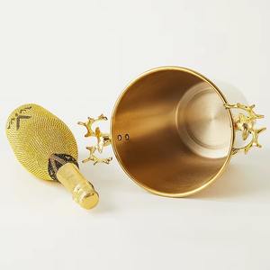 Stylish addition of metallic ice bucket to any <b>table</b> or countertop Anti-slip base ensures stable placement - Product Image 5