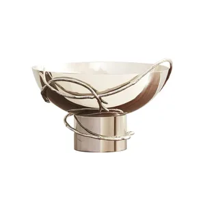 High-End Metal Bowl <b>for</b> Contemporary Home Interiors Luxury Handmade Metal Bowl <b>for</b> Living Room <b>Display</b> safe Zahid Exports - Product Image 1