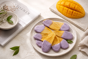Mangue séchée tropicale avec poudre d'ube et chocolat noir 65% cacao pour une collation fruitée exotique et saine - Product Image 6