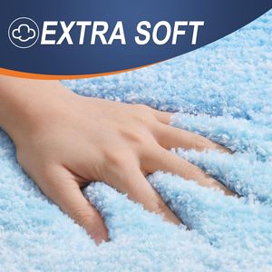 Hot Selling 17"x24" Microfiber Bath <b>Mat</b> Super <b>Absorbent</b> Non-Slip Floor Thick Plush Shaggy Tufted Bathroom Rug Washable Hotel - Product Image 2