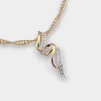 Pendentif tendance en moissanite plaqué argent avec diamants ronds sertis en canal, unisexe, cadeau de charme à la mode