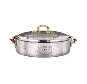 Moderno y Lujoso Recipiente para Calentar Comida de Aluminio Azul Turquesa, Servidor de Buffet de Acero Inoxidable, Calentador de Alimentos con Tapa Abatible de Cúpula Cónica, Recipiente para Dulces y Frutos Secos - Product Image 5