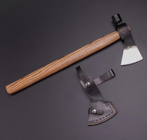Hache de fendeur à tête en acier forgé, manche en bois, qualité industrielle, outil de fällage d'arbres - Product Image 4