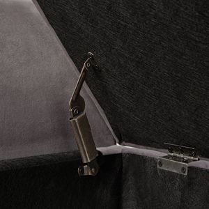 Panca letto in velluto grigio da 51,5 pollici con contenitore per arredamento soggiorno - Product Image 4