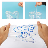 Sacs à glaçons transparents blancs avec fermeture éclair, en LDPE, jetables, pour congélateur de cuisine, impression personnalisée du logo, taille sur mesure