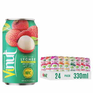น้ำลิ้นจี่ VINUT เวียดนาม 330 มล. เครื่องดื่มปราศจากน้ำตาล ราคาโรงงาน รับผลิตแบรนด์ส่วนตัว มีตัวอย่างฟรีให้ทดลอง - Product Image 1