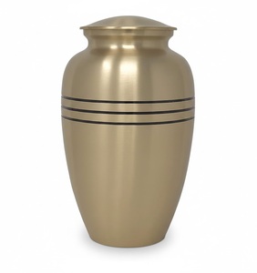 Urna Funeraria Clásica Antigua en Oro Mate, Estilo Único, para Cenizas de Adultos, Urnas Conmemorativas, Frascos Decorativos para Cenizas, con Tapa Segura - Product Image 6