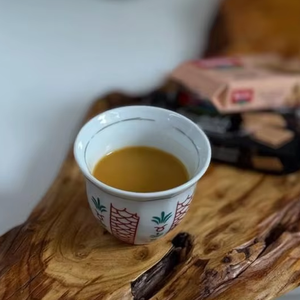 Taza de café de cerámica hecha a mano con acabado rústico esmaltado, de Barkah Star - Product Image 1