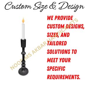 Vintage <b>Black</b> Cast Iron Taper <b>Candle</b> <b>Holder</b> <b>Pillar</b> Candlestick Stand Farmhouse Table Centerpiece for Wedding Dining Room Decor - Product Image 4
