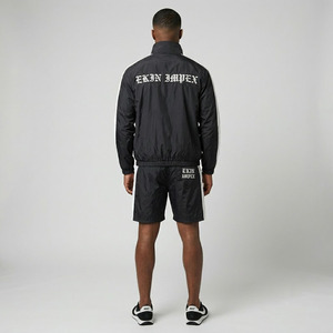 2025 Custom Logo Men's Windbreaker Tracksuit Set Nylon <b>Zip</b>-<b>Up</b> <b>Jacket</b> Shorts Streetwear Athletic Sports Suit OEM Wholesale - Product Image 4