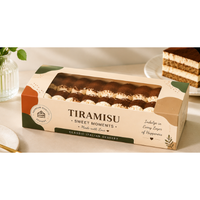 Boîtes à desserts Tiramisu de luxe, emballages alimentaires recyclables personnalisés avec logo, pour emporter