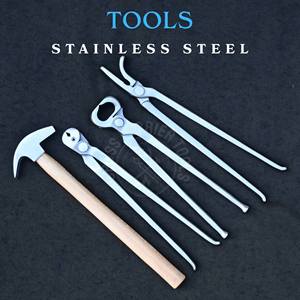 Kit de herramientas de herrador con estuche, martillo de calzado con mango de madera, extractor de herraduras, extractor de clavos y alicates para pezuñas de 12 pulgadas - Product Image 3