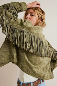 Chaqueta de cuero para mujer de diseño personalizado de primera calidad, estilo western con flecos, talla adulta para damas. - Product Image 4