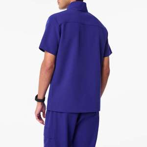 เสื้อสครับแพทย์แบบยูนิเซ็กซ์ น้ำหนักเบา สไตล์ใหม่ ชุดยูนิฟอร์มโรงพยาบาลสำหรับฤดูร้อน ผ้าโพลีเอสเตอร์/คอตตอนเนื้อนุ่ม ทออย่างดี ตรวจจับรอยขาดได้ - Product Image 3