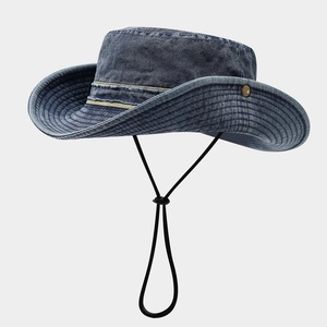 Outdoor Camping Hiking Washable Fisherman <b>Hat</b> for Women Denim Summer <b>Sun</b> Wide Brim Bucket <b>Hat</b> for <b>Men</b> - Product Image 2