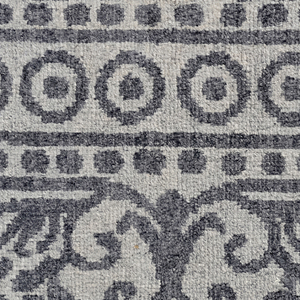 Tapis en laine grise Ashen Palace noué à la main, écologique, antidérapant, tapis d'appoint damassé moderne pour salon et hôtel - Product Image 3