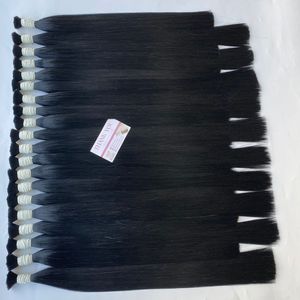 100% ผมดิบของคนผมสีดำและสีบลอนด์หนาผมสุขภาพดีและนุ่มนวลปลายผม - Product Image 5