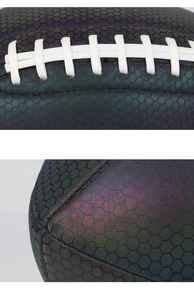 Balón de Rugby Luminoso Reflectante de Alta Retención de Aire con Cámara de Butilo, Ideal para Juegos Nocturnos y Entrenamiento - Product Image 6