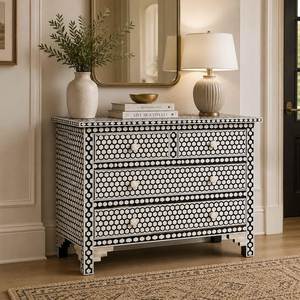 Cómoda de Nácar con Incrustaciones de Hueso al por Mayor, Mueble Moderno Tradicional para Dormitorio, Sala de Estar, Cocina, Hotel, Rosa, India - Product Image 3