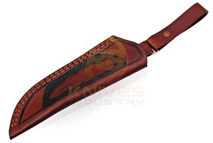 Étui de ceinture pour couteau de chasse en acier Damas fait main sur mesure, étui de transport pour couteau EDC de camping en plein air, OEM - Product Image 5