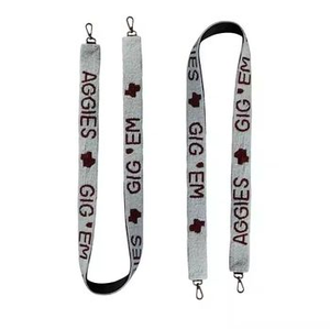 Accesorio para el Día del Partido de Fútbol Americano de los Oklahoma Boomer Sooners: Correa para Bolso con Cuentas y Diseño Hotty Toddy, Ajustable, Bordado - Product Image 6