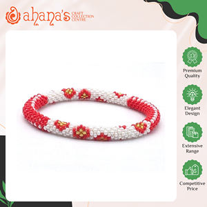 Bijoux tendance pour femmes, de qualité exceptionnelle, au design unique, vendus en grande quantité, perles en verre crochetées à la main, multicolores - Product Image 2