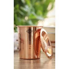 Vaso de Cobre Puro para Agua Potable con Tapa, Hecho a Mano, Vidrio Ayurvédico para la Salud - Product Image 6