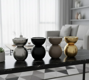 Brûleur à Bakhoor Argenté de Qualité Supérieure, Support d'Encens Texturé Moderne, Finition Métallique, Brûleur d'Oud Aromatique pour la Maison en Gros - Product Image 6