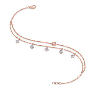 Interwoven Triangular Motif Diamond <b>Bangle</b> <b>Bracelet</b> - Product Image 4