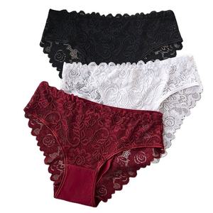 Braguitas sexys de moda, cómodas, exquisitas, de encaje, con lazo, tipo tanga, huecas, lencería para mujer - Product Image 4