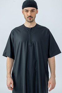 <b>Men</b> Juba Comfortable Islamic Traditional Clothing Long Muslim Robe Modest Loose Fit Breathable Material - Product Image 6