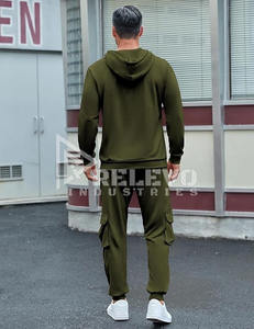 Conjunto Deportivo de 2 Piezas para Hombre, con Capucha y Cordón, 100% Algodón, Ligero, Transpirable, de Secado Rápido, Estampado Informal - Product Image 5