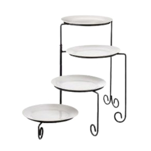Support à gâteaux à 3 niveaux en fer forgé, présentoir à desserts à étages pour fêtes, buffets, fruits et cupcakes – Prix usine - Product Image 3