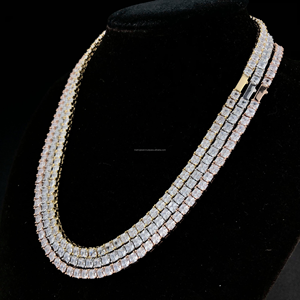 Chaîne de collier de tennis pour hommes personnalisé de haute qualité nouveau design tendance de bijoux de style HipHop 4mm 5mm - Product Image 1