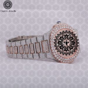 Charm_Jewells Luxury Women's Stainless Steel <b>Diamond</b> <b>Watch</b> Round Case 38mm Analog Quartz Sapphire Crystal Folding Clasp - Product Image 3
